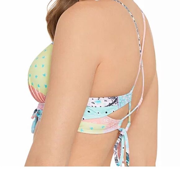 NWT Salt + Cove Juniors' Tunnel-Front Midkini Top swimwraf, swimming suit - Picture 3 of 9